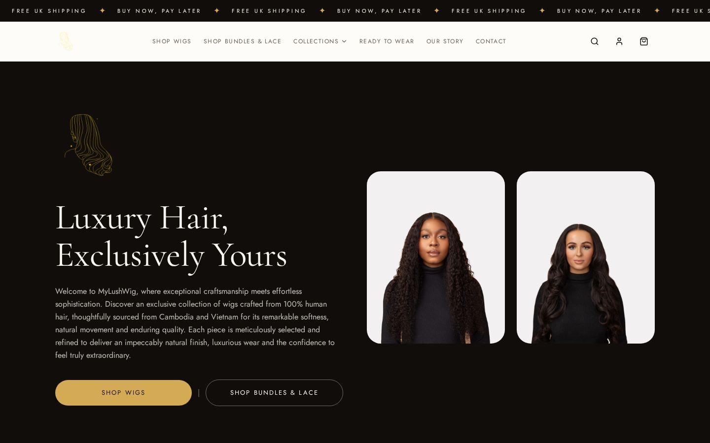 MyLushWig website concept